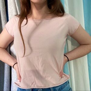 brandy melville light pink top